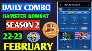 HAMSTER KOMBAT GAMEDEV DAILY COMBO | HAMSTER KOMBAT DAILY COMBO | 22-23 FEBRUARY HAMSTER DAILY COMBO