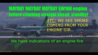 [ATC] Aer Lingus MAYDAY Fire indication & engine shutdown on takeoff from Dublin