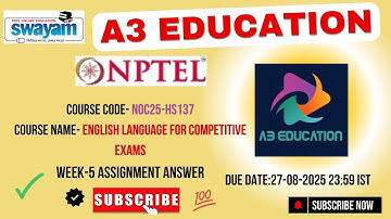 NPTEL English Language for Competitive Exams Week 5 Assignment Answers | noc25-hs137 | IIT Madras
