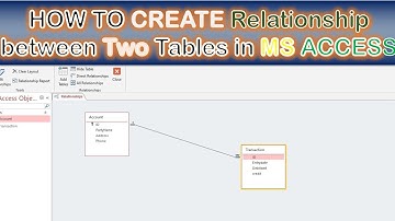 How to create Relationship between Two Tables in Ms Access | how to create relationship in ms access