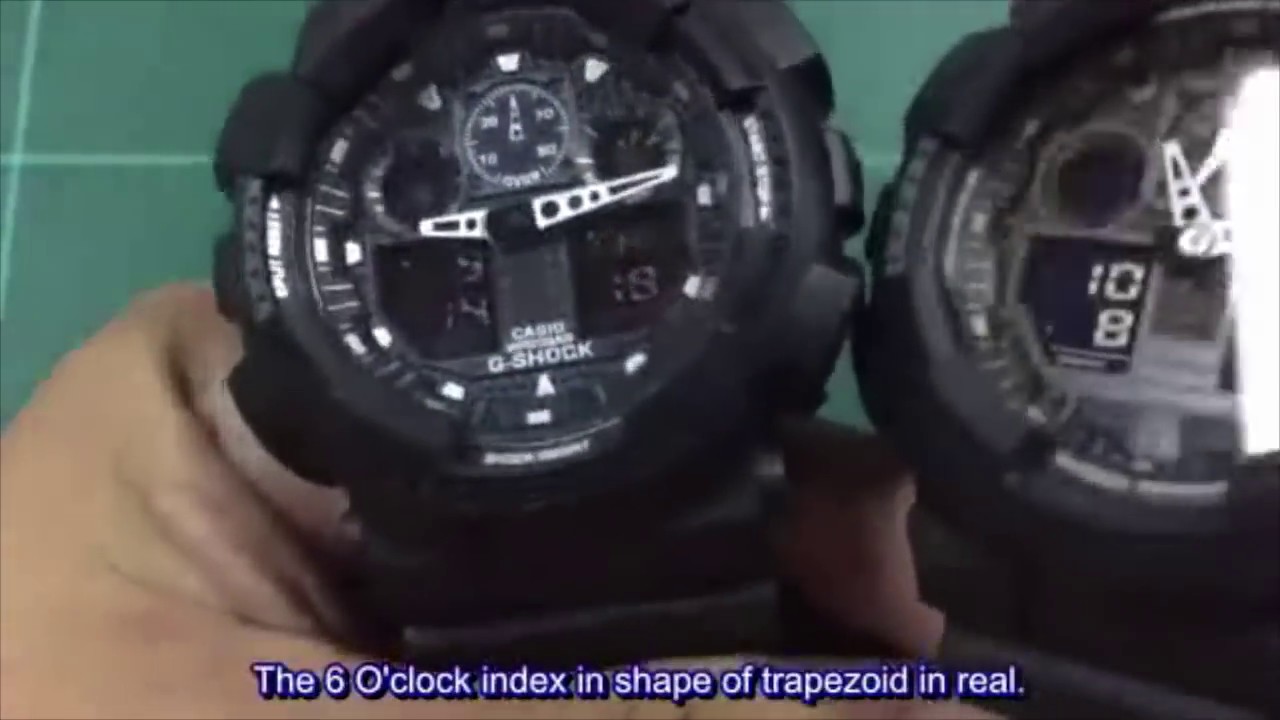 Casio G Shock Ga 100 Real Vs Fake And 5 Indicators To Verify Real G Shock Sub Eng Youtube