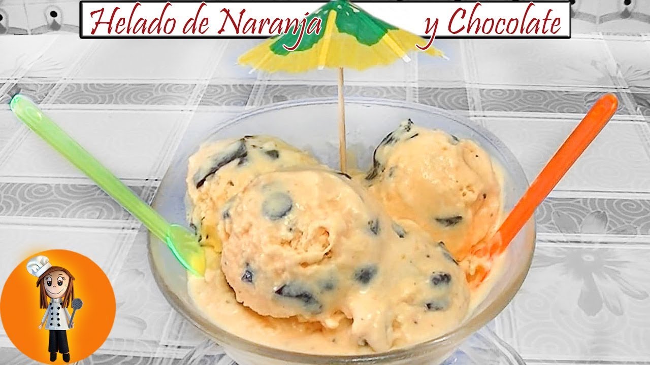 Helado de Naranja y Chocolate | Receta de Cocina en Familia
