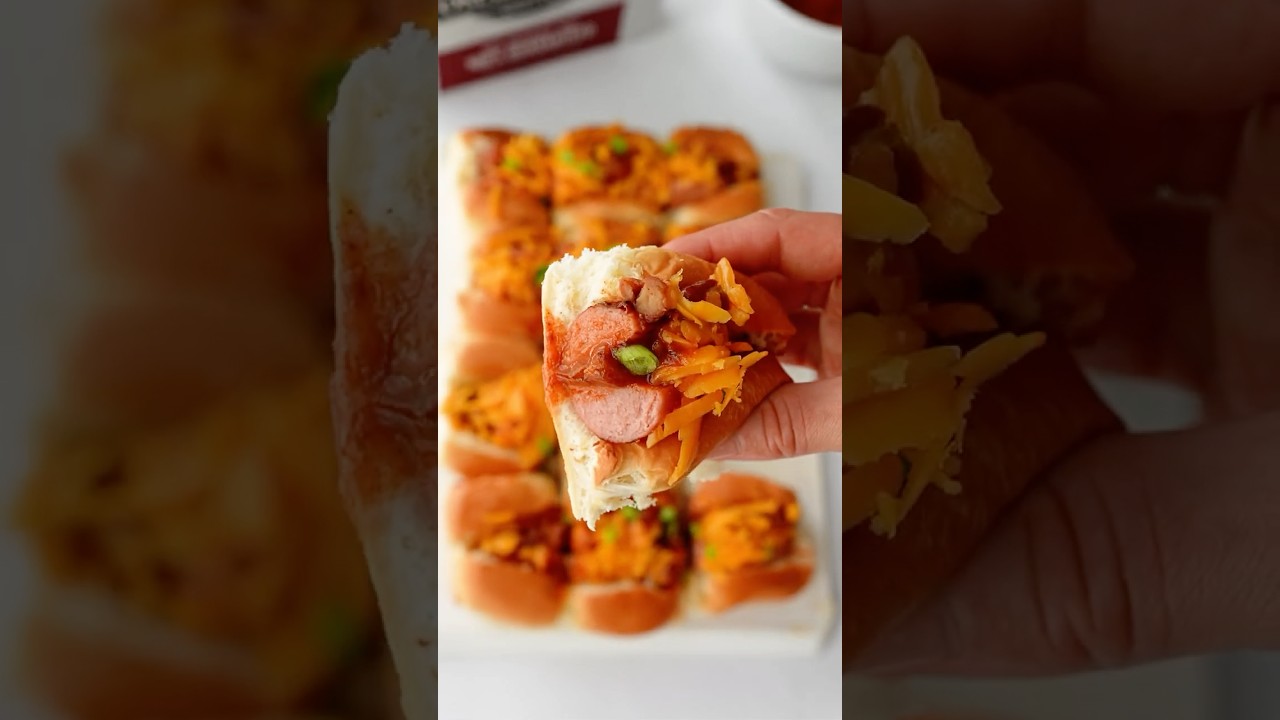 Chili Cheese Hot Dog Sliders Recipe
