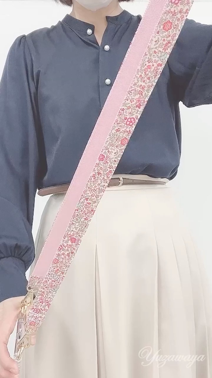リバティプリントのバイアステープでつくるスマホストラップ #shorts