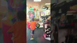 Chuck E. Cheese Atlantic terminal mall with my frog little brother
