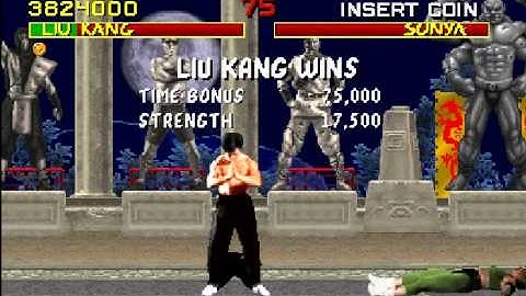 Mortal Kombat Arcade Version Revision 1.0 Very Hard Playthrough Liu Kang