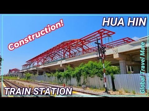 NEW Hua Hin Train Station Construction Speed Line to Bangkok ðđð Thailand