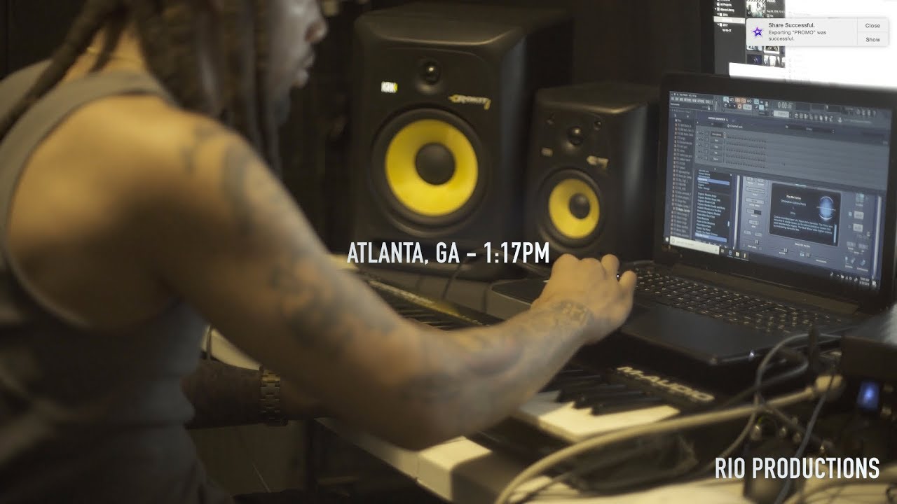 Rio Productions Making A Beat In Atlanta, GA 8/30/18
