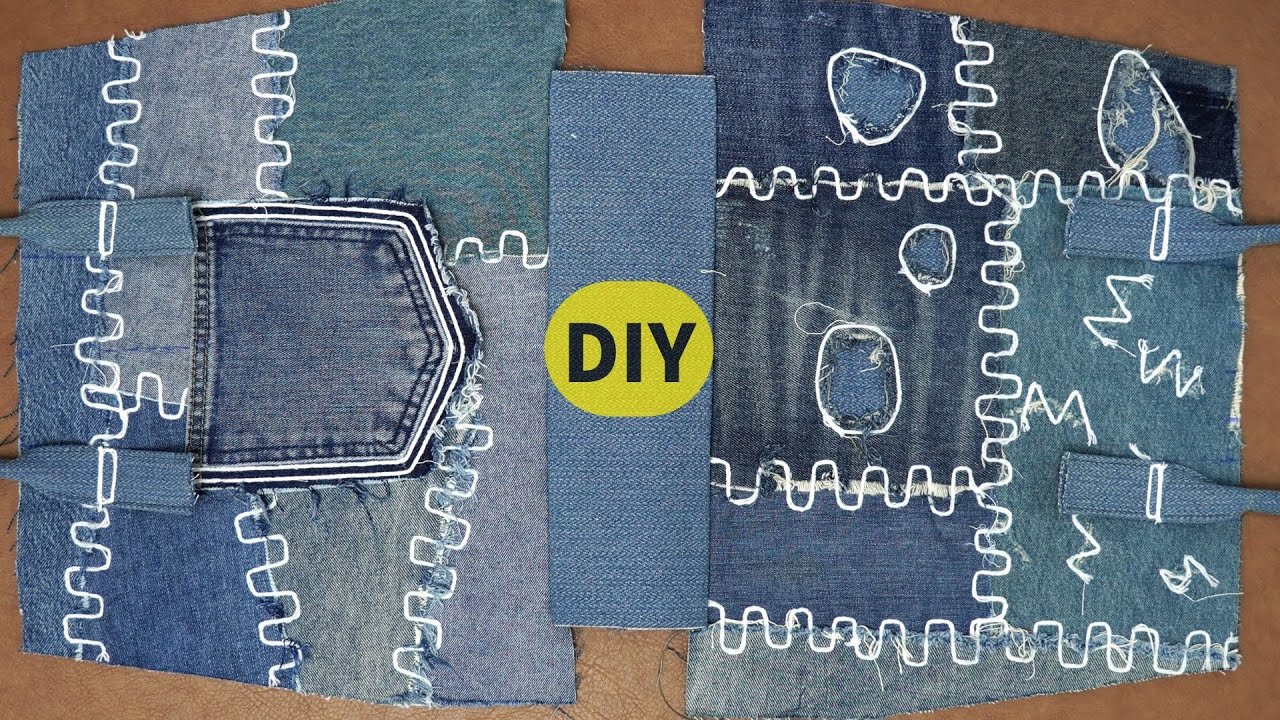 How to Make a Funky Bag with Wool and Discarded Jeanst丨Sewing Tips