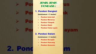 Jenis-Jenis pondasi