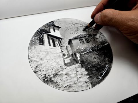 Textured Contrast in Conté by javid