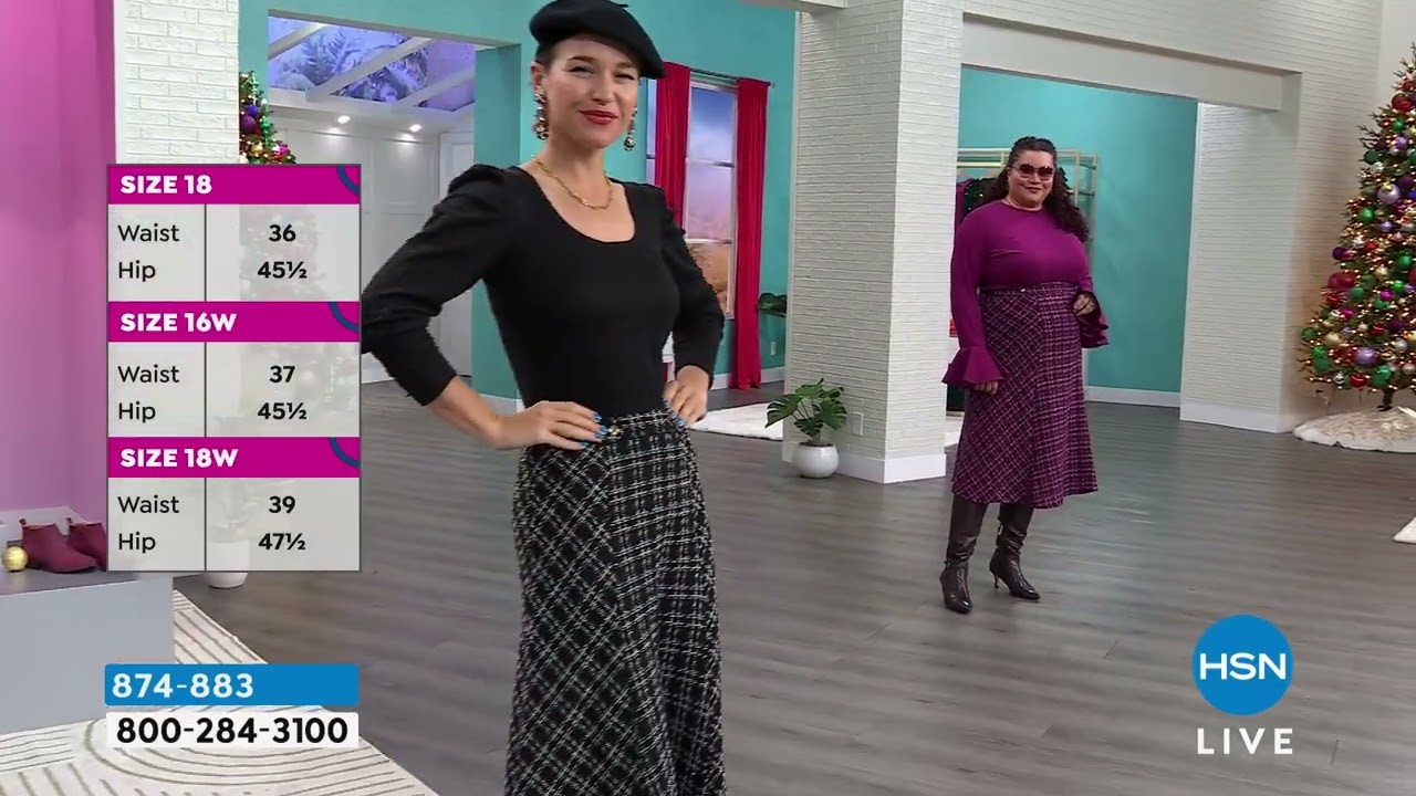 C Wonder by Christian Siriano Tweed ALine Midi Skirt