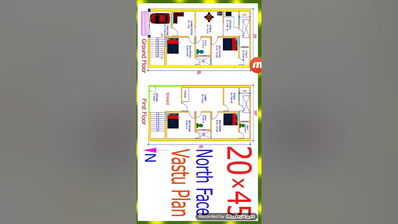 20x45-north-face-vastu-home-plan-ii-20x45-ghar-ka-naksha-ii-900-sgft-house-design-youtube