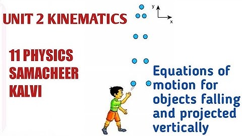 Equations of motion for a particle falling and projected vertically | Unit 2 Kinematics | 11 Physics