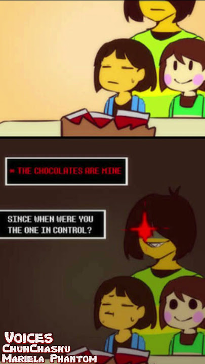 Chara, Kris, and Frisk Fight over Chocolate! Undertale Comic Dub! #undertale #shorts