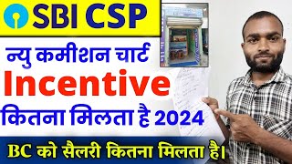 Sbi csp me kitna commission milta hai 2023 me | Sbi bc me incentive kaise milta hai 2023 | sbi csp