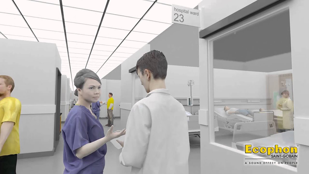 Sound propagation in a hospital ward