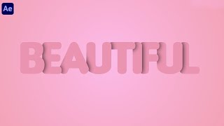 How To Create This Clean Text Using After Effects Quick Tutorial