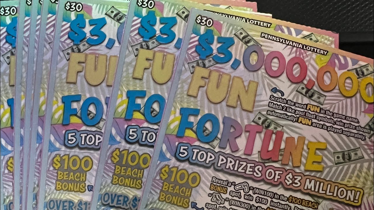 3 Million Fun Fortune!!! 2X 30 PA Lottery Scratch off ticket