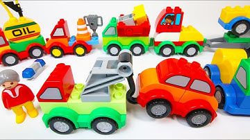 Simple Duplo Trucks and Cars - Building Blocks Toys for Children