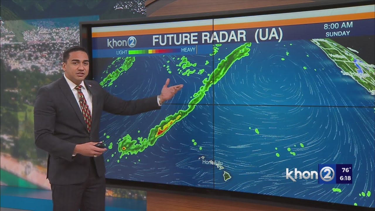 Scattered showers, light trades in Easter Sunday forecast - YouTube