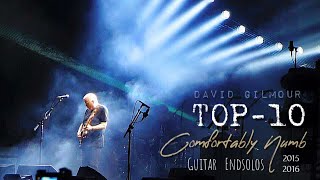 Comfortably Numb TOP-10 Solos LIVE 2015-16 (Audio Remastered)