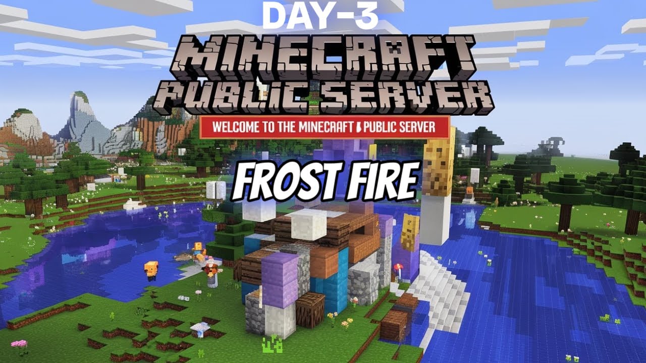 minecraft new public server 24/7 pe+java day-4 - YouTube