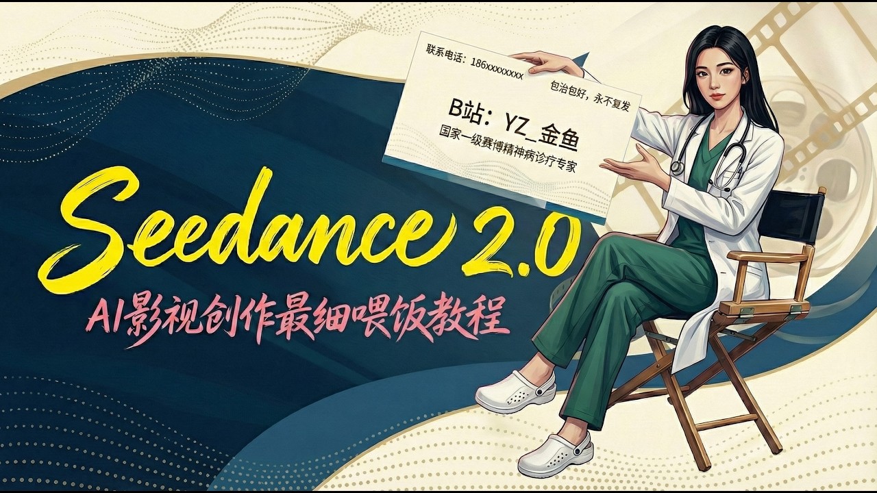即梦Seedance2.0 AI影视创作最细喂饭教程、治疗AI焦虑症、从最基础的逻辑教会你快速创造自己的高质量AI短片