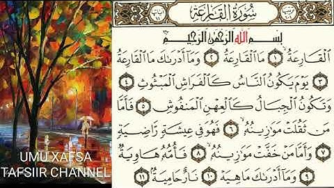 TAFSIIRKA🌷سورة القارعة🌷SH=MAXAMAD CABDI UMAL حفظه الله