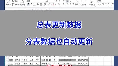 WPS Excel：总表更新数据，分表数据也会自动更新。#wps #excel