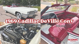 1969 Cadillac DeVille Convertible - Low Miles - Very Original, Survivor - A/C - Clean - For Sale!