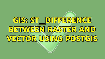 GIS: St_Difference between raster and vector using PostGIS