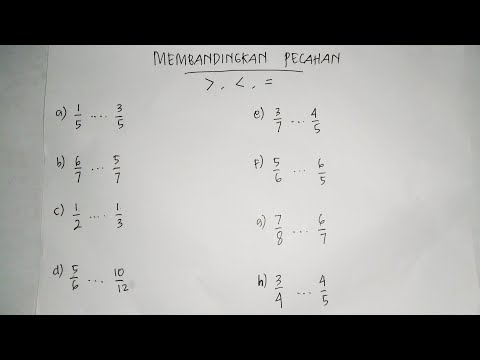 CARA MEMBANDINGKAN PECAHAN