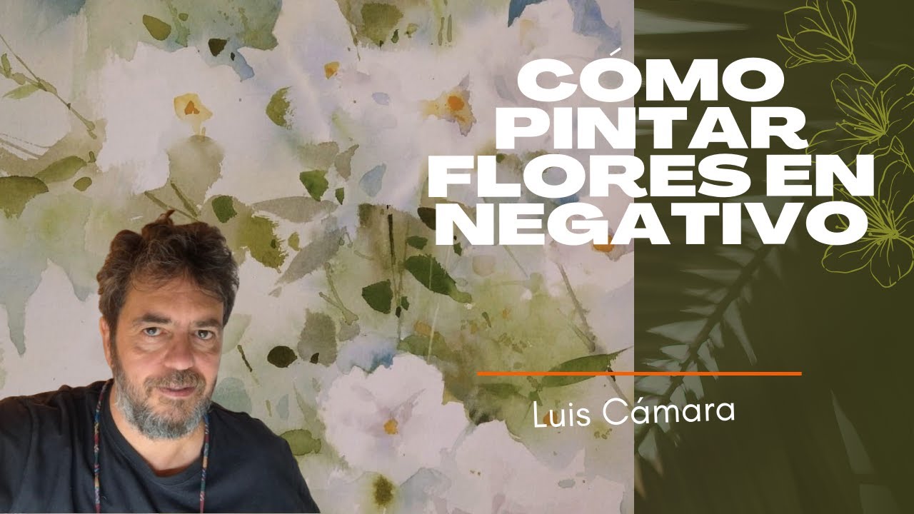 APRENDE A PINTAR FLORES EN NEGATIVO. DEMO COMPLETA comentada de acuarela de flores.