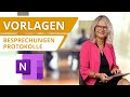 OneNote Vorlagen erstellen: Besprechungsprotokoll Vorlage erstellen und easy abrufen