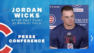 I took time to look around the stadium and take it all in.” | Jordan Wicks on Wrigley Field Debut