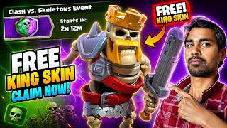 Clash vs Skeletons Event 🔥 | FREE King Skin Claim Now! | COC New Event 2026 #coc #freekingskin