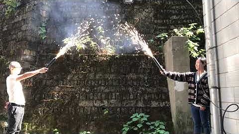 Hand held cold fountain firing system for fireworks