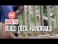 How to build deck handrails // Wood deck railings