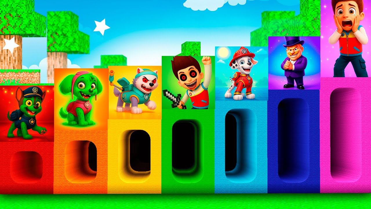 😱 ¿QUÉ HAY DENTRO del TÚNEL Ryder EXE de LOS Paw Patrol? / NO ELIGAS EL EQUIVOCADO EN MINECRAFT