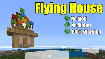 How to Make a Flying House - Minecraft Bedrock / Pocket Edition