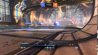 Rocket League epic reverse save.