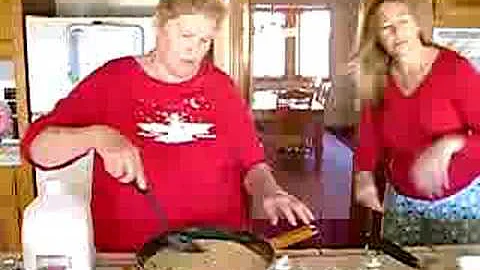 My Mom & Sister Christine Cooking Breakfast Christ...