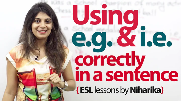 Using abbreviations i.e., and e.g., correctly in a sentence. -  English Grammar Lesson.