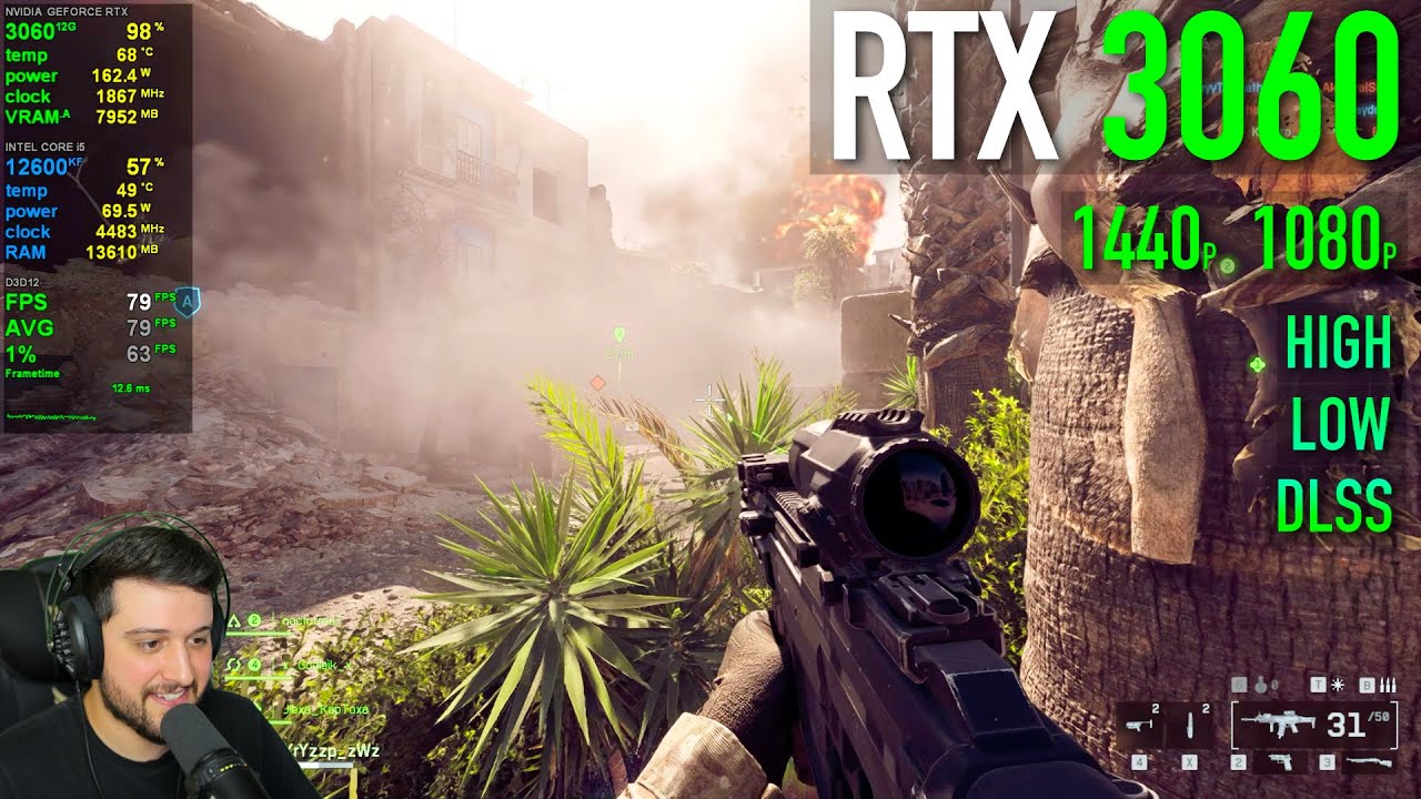 The RTX 3060 12GB in BATTLEFIELD 6 Beta!