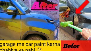 how to car dent repair at garage @SMGDENT tata punch top model 2024 fender denting painting.