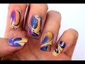 DISEÑO DE UÑAS MARMOLEADAS con agua 💅  Water marble NAIL ART