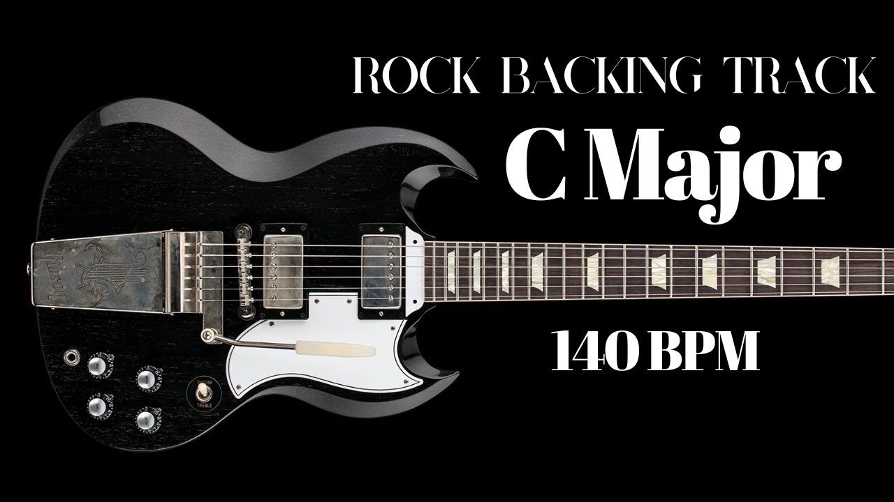 Rock Guitar Backing Track in C Major 140 Bpm - YouTube