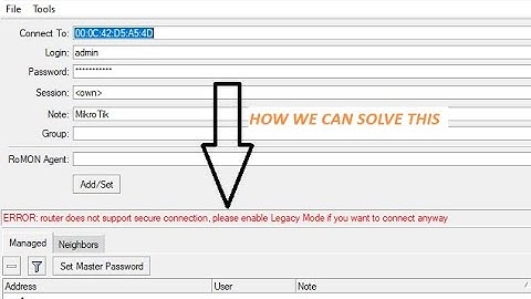 Winbox Error :Mikrotik Winbox, please enable Legacy Mode & Solve via update mikrotik update -KM Tech