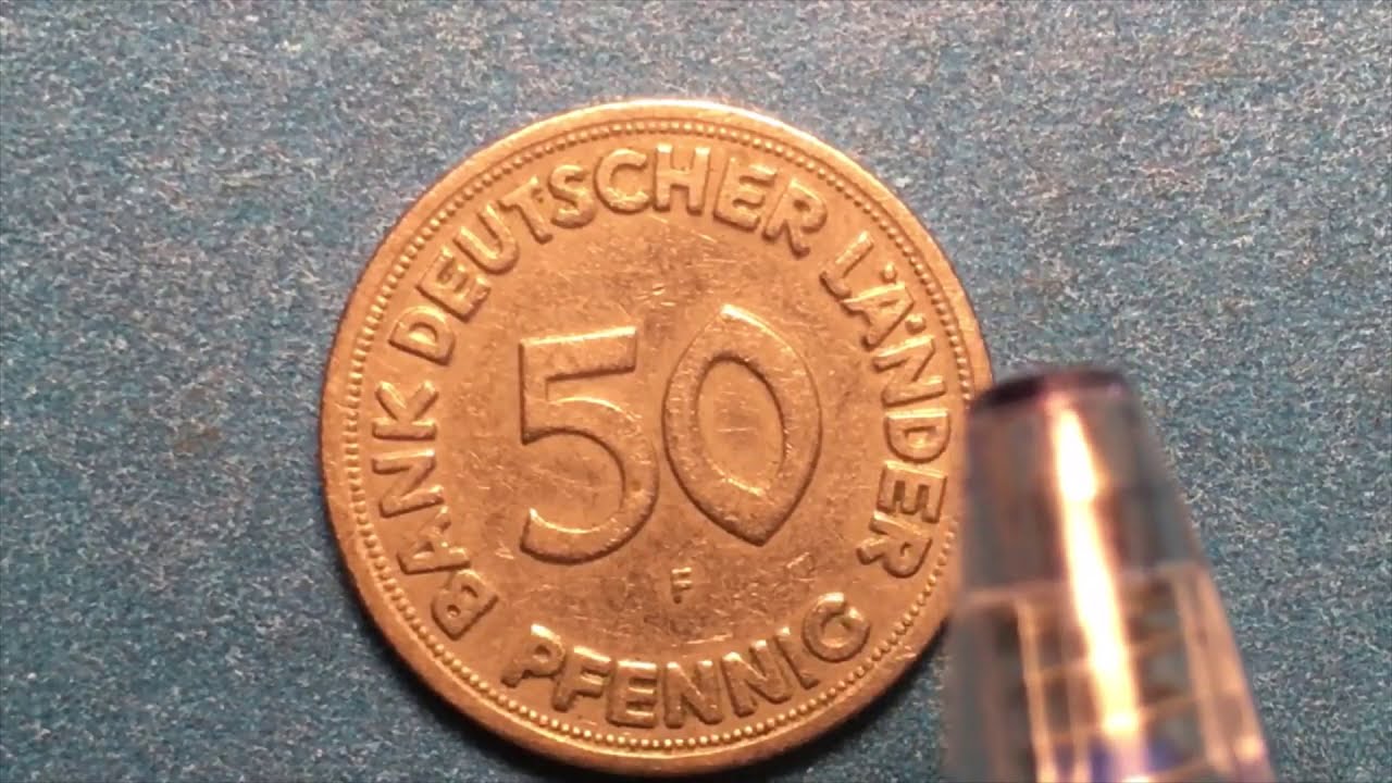 Bank Deutscher Länder 50 Pfennig 1949 J West Germany - 50 Pfennig Coin 1949 - Bank Deutscher Lander -Germany's